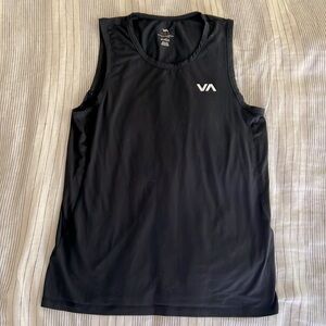 RVCA Men’s Black vent tank workout shirt